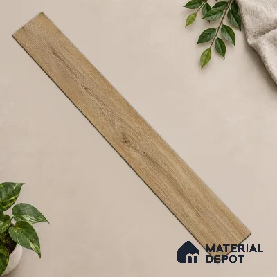 HDF Laminate Wood Floor AC4 Grade LF 00323 D Panorama Toasted Almond 48 x 9 inch (1215x240 mm) - 8 mm | Aqua Protect 12 Hours Water Resistance | Anti Static and Stain Resistant | 0.5 mm V Groove | Wood Embossed Surface | Uniclic Installation | 10 Plank Variations