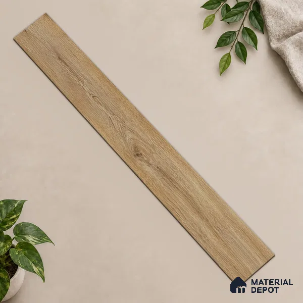 HDF Laminate Wood Floor AC4 Grade LF 00323 D Panorama Toasted Almond 48 x 9 inch (1215x240 mm) - 8 mm | Aqua Protect 12 Hours Water Resistance | Anti Static and Stain Resistant | 0.5 mm V Groove | Wood Embossed Surface | Uniclic Installation | 10 Plank Variations