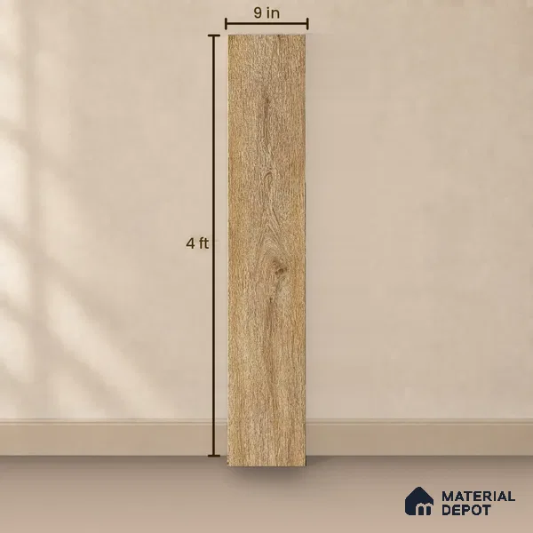 HDF Laminate Wood Floor AC4 Grade LF 00323 D Panorama Toasted Almond 48 x 9 inch (1215x240 mm) - 8 mm | Aqua Protect 12 Hours Water Resistance | Anti Static and Stain Resistant | 0.5 mm V Groove | Wood Embossed Surface | Uniclic Installation | 10 Plank Variations