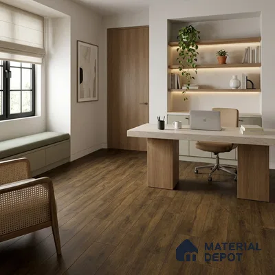 HDF Real Groove Laminate Wood Floor AC5 Grade LF 00326 C Riservia Charcoal 48 x 7 inch (1216x168 mm) - 8 mm | Aqua Protect 12 Hours Water Resistance | Anti Static and Stain Resistant | 0.5 mm V Groove | Real Wood Touch Surface | Uniclic Installation | 14 Plank Variations | 20 Years Warranty | EIR Surface