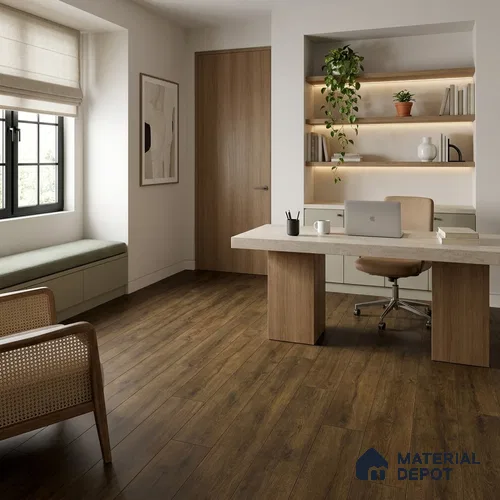 HDF Real Groove Laminate Wood Floor AC5 Grade LF 00326 C Riservia Charcoal 48 x 7 inch (1216x168 mm) - 8 mm | Aqua Protect 12 Hours Water Resistance | Anti Static and Stain Resistant | 0.5 mm V Groove | Real Wood Touch Surface | Uniclic Installation | 14 Plank Variations | 20 Years Warranty | EIR Surface
