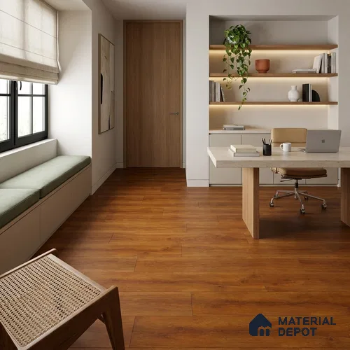 HDF Rosette Laminate Wood Floor 48 x 7 inch - 8 mm | LF 00326 D | 20 Years Warranty AC5 Grade | 12 Hours+ Water Resistance | DIY Uniclic Installation | Suitable For Living Room, Bedroom & Office | 14 Plank Variations
