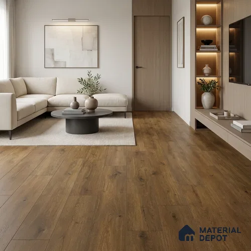 HDF Biscuit Laminate Wood Floor 48 x 7 inch - 8 mm | LF 00326 E | 20 Years Warranty AC5 Grade | 12 Hours+ Water Resistance | DIY Uniclic Installation | Suitable For Living Room, Bedroom & Office | 14 Plank Variations