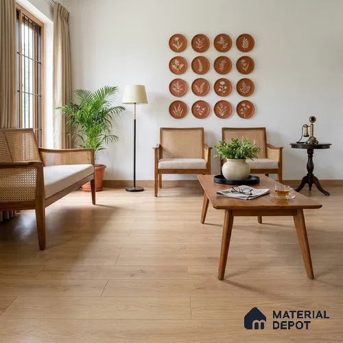 HDF Real Groove Laminate Wood Floor AC5 Grade LF 00326 G Riservia Faun 48 x 7 inch (1216x168 mm) - 8 mm | Aqua Protect 12 Hours Water Resistance | Anti Static and Stain Resistant | 0.5 mm V Groove | Real Wood Touch Surface | Uniclic Installation | 14 Plank Variations | 20 Years Warranty | EIR Surface