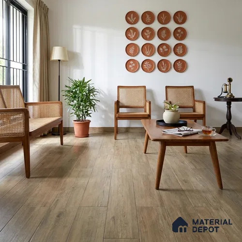 HDF Real Groove Embossed Laminate Wood Floor AC5 Grade LF 00329 C Robust Frosted 48 x 8 inch (1216x197 mm) - 8 mm | Aqua Protect 12 Hours Water Resistance | Anti Static and Stain Resistant | 0.5 mm V Groove | Real Wood Touch Surface | Uniclic Installation | 14 Plank Variations | 20 Years Warranty | EIR Surface