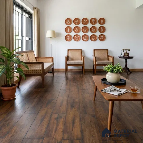 HDF Real Groove Embossed Laminate Wood Floor AC5 Grade LF 00329 D Robust Saute 48 x 8 inch (1216x197 mm) - 8 mm | Aqua Protect 12 Hours Water Resistance | Anti Static and Stain Resistant | 0.5 mm V Groove | Real Wood Touch Surface | Uniclic Installation | 14 Plank Variations | 20 Years Warranty | EIR Surface