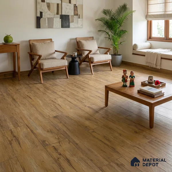 HDF Real Groove Embossed Laminate Wood Floor AC5 Grade LF 00329 E Robust Pale 48 x 8 inch (1216x197 mm) - 8 mm | Aqua Protect 12 Hours Water Resistance | Anti Static and Stain Resistant | 0.5 mm V Groove | Real Wood Touch Surface | Uniclic Installation | 14 Plank Variations | 20 Years Warranty | EIR Surface
