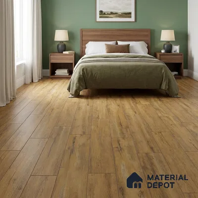 HDF Real Groove Embossed Laminate Wood Floor AC5 Grade LF 00329 E Robust Pale 48 x 8 inch (1216x197 mm) - 8 mm | Aqua Protect 12 Hours Water Resistance | Anti Static and Stain Resistant | 0.5 mm V Groove | Real Wood Touch Surface | Uniclic Installation | 14 Plank Variations | 20 Years Warranty | EIR Surface
