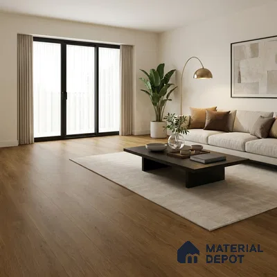 WPC Laminate Wood Floor LF 00351 9.5 ft x 5.4 inch (2900x138 mm) - 23 mm | Matt Brushed | Circular Hollow Decking