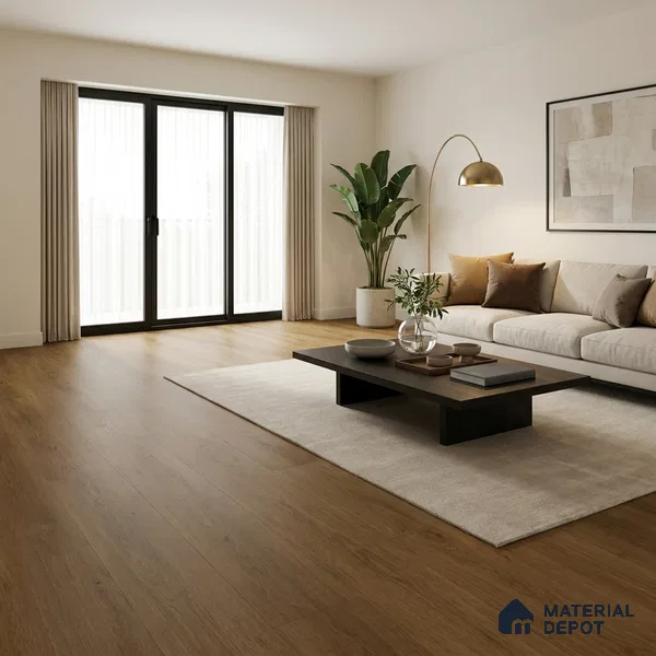 WPC Laminate Wood Floor LF 00351 9.5 ft x 5.4 inch (2900x138 mm) - 23 mm | Matt Brushed | Circular Hollow Decking