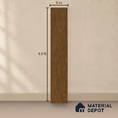 WPC Laminate Wood Floor LF 00351 9.5 ft x 5.4 inch (2900x138 mm) - 23 mm | Matt Brushed | Circular Hollow Decking