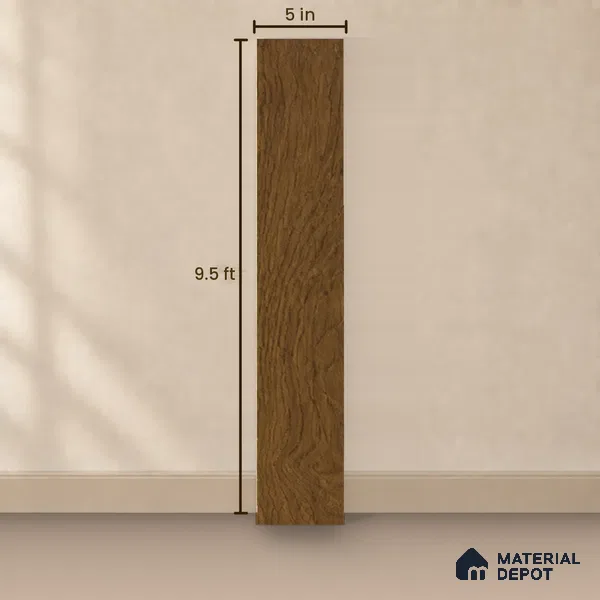 WPC Laminate Wood Floor LF 00351 9.5 ft x 5.4 inch (2900x138 mm) - 23 mm | Matt Brushed | Circular Hollow Decking