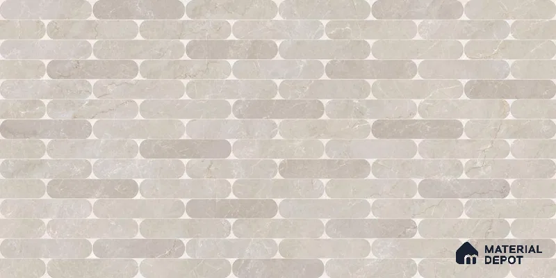 Patterned Wall Tile TL 12311 B Ivory Mist Decor 4 ft x 2 ft Royal Velvet Finish Vitrified Tile - 9 mm | 1 Random Design