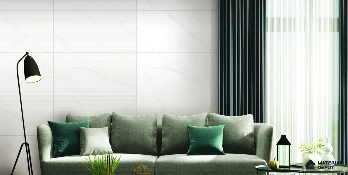Liner Punch Wall Tile TL 12301 B Marriot Satuario Liner 4 ft x 2 ft Matt Liner Punch Finish Vitrified Tile - 9 mm | 4 Random Design