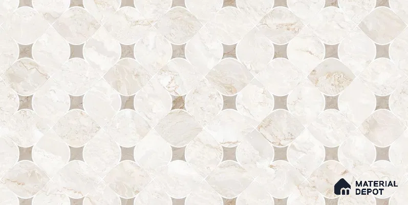 Patterned Wall Tile TL 12312 B Karnis Carrara Decor 4 ft x 2 ft Royal Velvet Finish Vitrified Tile - 9 mm | 1 Random Design