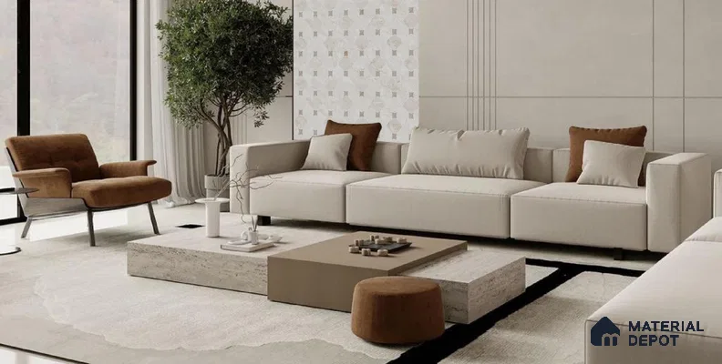 Patterned Wall Tile TL 12312 B Karnis Carrara Decor 4 ft x 2 ft Royal Velvet Finish Vitrified Tile - 9 mm | 1 Random Design