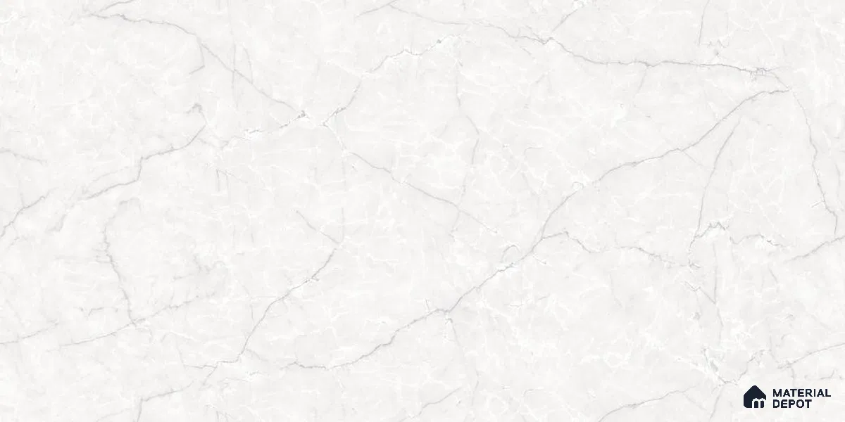 Marble Floor & Wall Tile TL 12303 Ather White Endless 4 ft x 2 ft Glossy Carving Finish Vitrified Tile - 9 mm | 3 Random Design