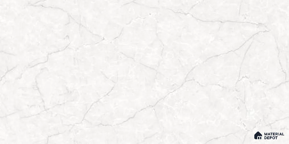 Marble Floor & Wall Tile TL 12303 Ather White Endless 4 ft x 2 ft Glossy Carving Finish Vitrified Tile - 9 mm | 3 Random Design