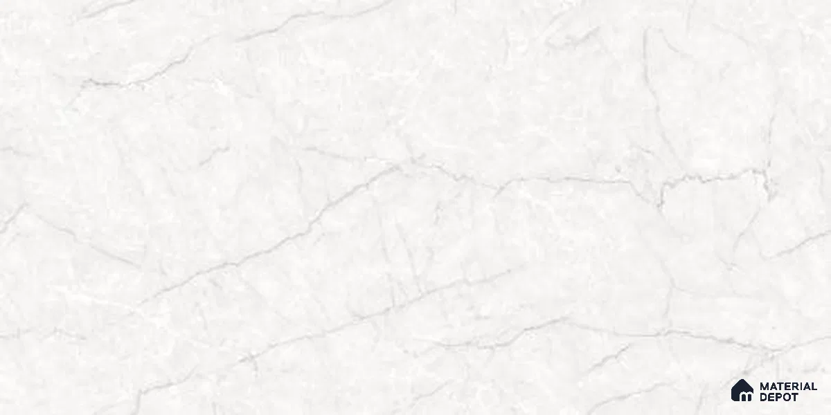 Marble Floor & Wall Tile TL 12303 Ather White Endless 4 ft x 2 ft Glossy Carving Finish Vitrified Tile - 9 mm | 3 Random Design