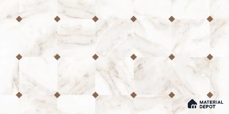 Patterned Floor & Wall Tile TL 12307 Taj Marble CR Endless 4 ft x 2 ft Glossy Carving Finish Vitrified Tile - 9 mm | 3 Random Design