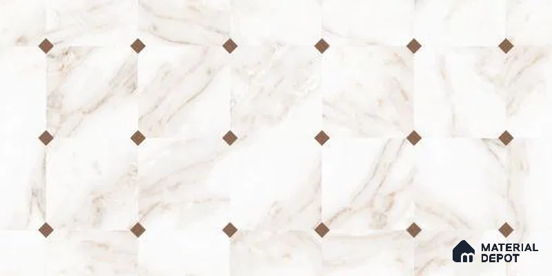 Patterned Floor & Wall Tile TL 12307 Taj Marble CR Endless 4 ft x 2 ft Glossy Carving Finish Vitrified Tile - 9 mm | 3 Random Design