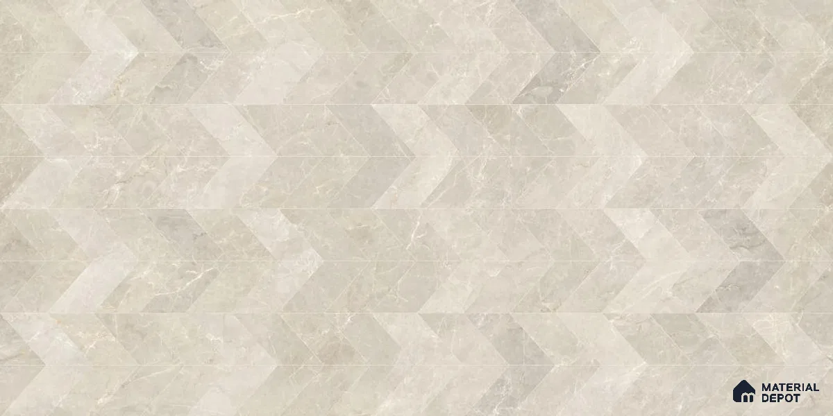 Patterned Wall Tile TL 12304 B Balmoral Natural Decor Endless 4 ft x 2 ft Glossy Carving Finish Vitrified Tile - 9 mm | 1 Random Design