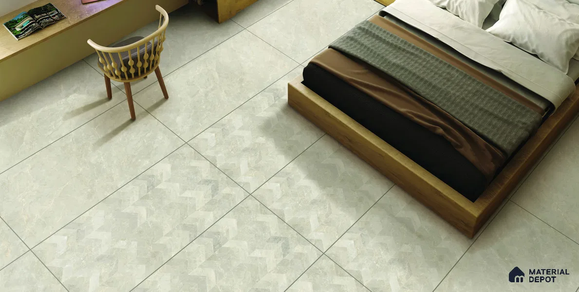 Patterned Wall Tile TL 12304 B Balmoral Natural Decor Endless 4 ft x 2 ft Glossy Carving Finish Vitrified Tile - 9 mm | 1 Random Design