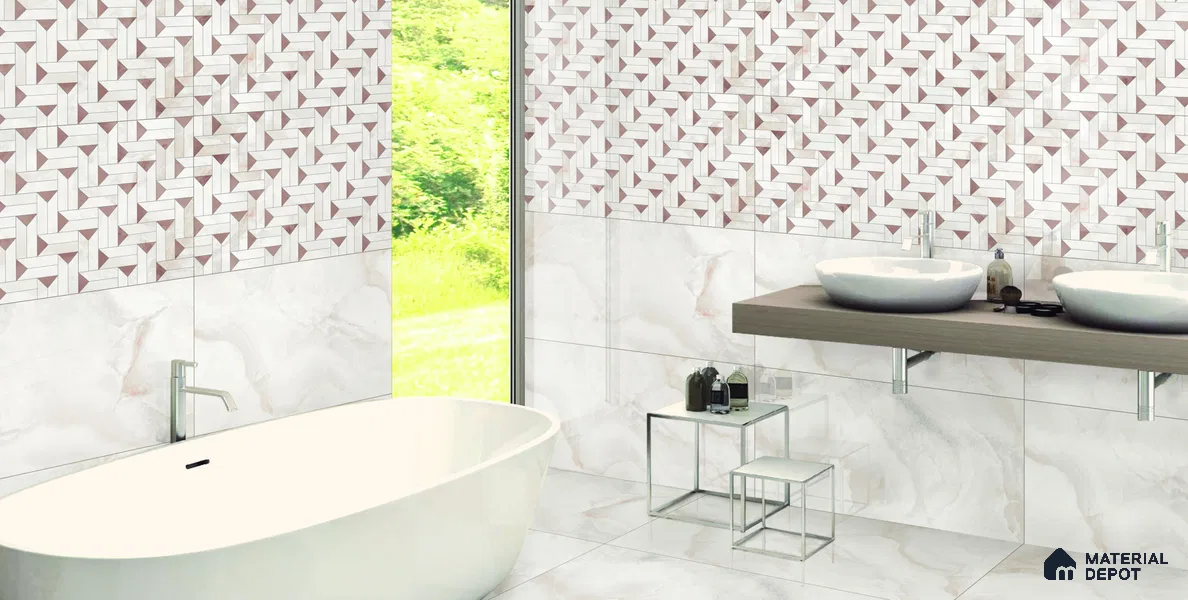 Patterned Wall Tile TL 12306 B Easton Onyx Decor Endless 4 ft x 2 ft Glossy Carving Finish Vitrified Tile - 9 mm | 1 Random Design