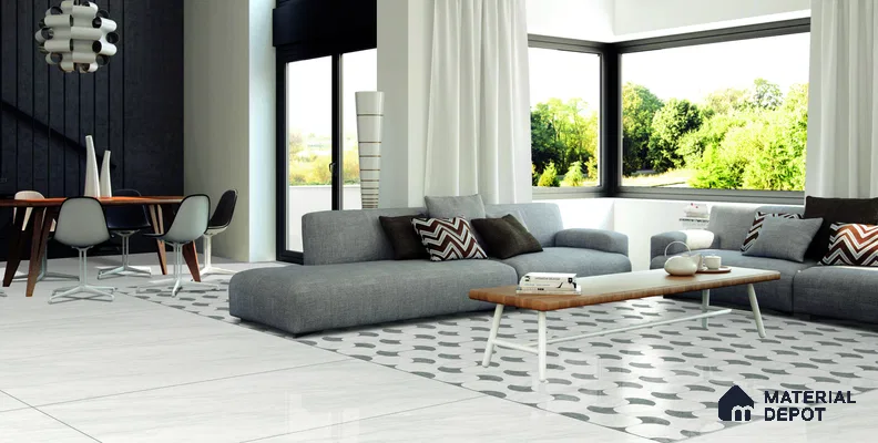 Marble Floor & Wall Tile TL 12315 Venato Calacatta 4 ft x 2 ft Velvet Finish Vitrified Tile - 9 mm | 4 Random Design