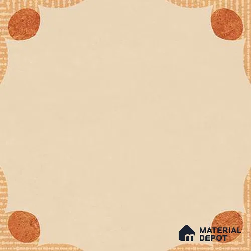 Moroccan  Tile TL 13443 B Heritage Amber Center 1 200x200 mm Matte Finish Vitrified Tile - 8.5 mm