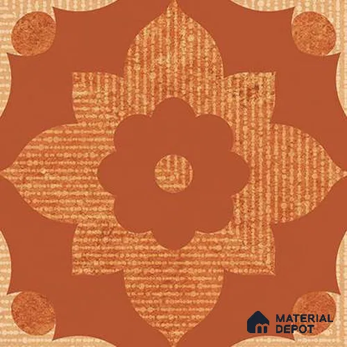 Moroccan  Tile TL 13443 C Heritage Amber Center 2 200x200 mm Matte Finish Vitrified Tile - 8.5 mm