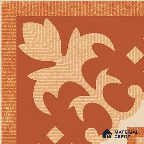 Moroccan  Tile TL 13443 D Heritage Amber Corner 200x200 mm Matte Finish Vitrified Tile - 8.5 mm
