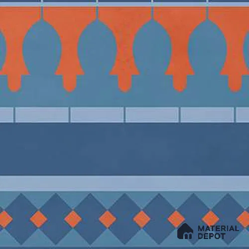 Moroccan  Tile TL 13443 F Heritage Dusty Border 200x200 mm Matte Finish Vitrified Tile - 8.5 mm | 
