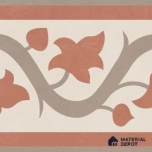 Moroccan  Tile TL 13451 F Vivid Grige Border 200x200 mm Matte Finish Vitrified Tile - 8.5 mm