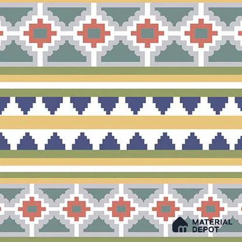 Moroccan  Tile TL 13450 Velvet Border 200x200 mm Matte Finish Vitrified Tile - 8.5 mm