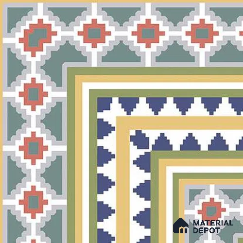 Moroccan  Tile TL 13450 C Velvet Corner 200x200 mm Matte Finish Vitrified Tile - 8.5 mm