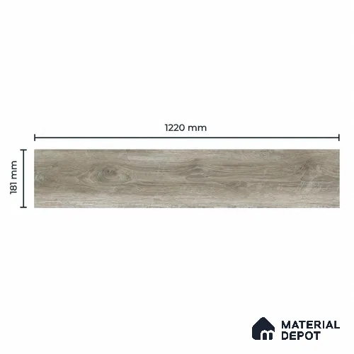Weathered Grey-Beige Matte Finish 4 ft x 7 inch - 5 mm SPC Flooring | SP 00133 | 15-Year Warranty Click-Lock DIY Installation | Suitable For Kitchen, Living Room & Bedroom