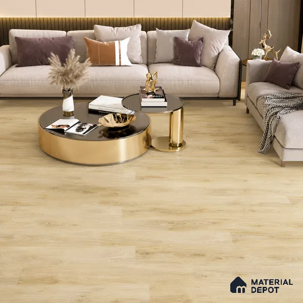 Honey Oak Matte Finish 4 ft x 7 inch - 5 mm SPC Flooring | SP 00134 | 15-Year Warranty Click-Lock DIY Installation | Suitable For Kitchen, Living Room & Bedroom