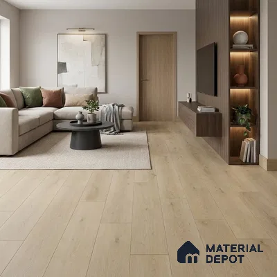 Honey Oak Matte Finish 4 ft x 7 inch - 5 mm SPC Flooring | SP 00134 | 15-Year Warranty Click-Lock DIY Installation | Suitable For Kitchen, Living Room & Bedroom