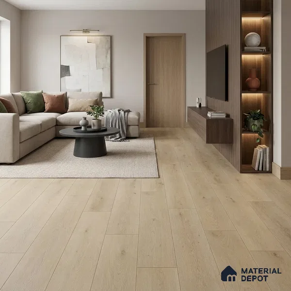 Honey Oak Matte Finish 4 ft x 7 inch - 5 mm SPC Flooring | SP 00134 | 15-Year Warranty Click-Lock DIY Installation | Suitable For Kitchen, Living Room & Bedroom