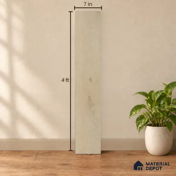 Honey Oak Matte Finish 4 ft x 7 inch - 5 mm SPC Flooring | SP 00134 | 15-Year Warranty Click-Lock DIY Installation | Suitable For Kitchen, Living Room & Bedroom
