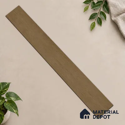 Golden Honey Brown Matte Finish 4 ft x 7 inch - 5 mm SPC Flooring | SP 00131 | 15-Year Warranty Click-Lock DIY Installation | Suitable For Kitchen, Living Room & Bedroom