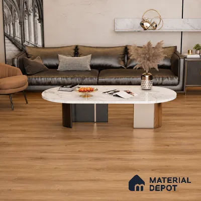 Reddish Warm Oak Matte Finish 4 ft x 7 inch - 5 mm SPC Flooring | SP 00137 | 15-Year Warranty Click-Lock DIY Installation | Suitable For Kitchen, Living Room & Bedroom