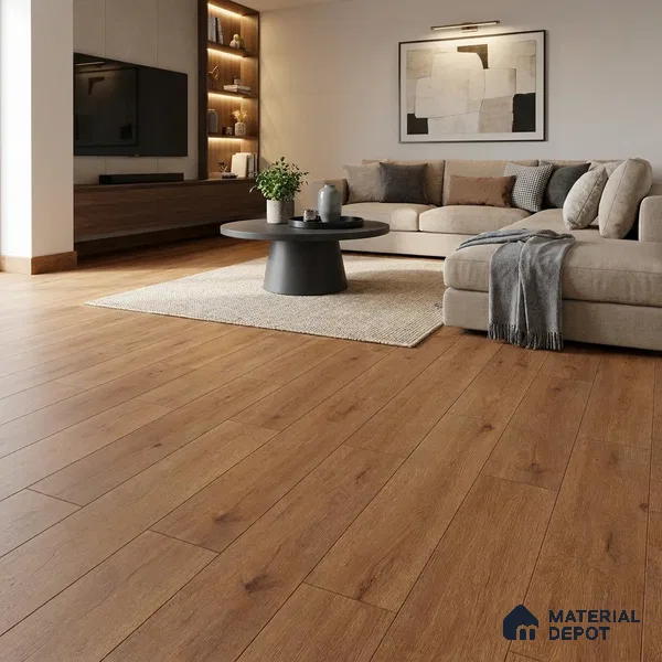 Reddish Warm Oak Matte Finish 4 ft x 7 inch - 5 mm SPC Flooring | SP 00137 | 15-Year Warranty Click-Lock DIY Installation | Suitable For Kitchen, Living Room & Bedroom