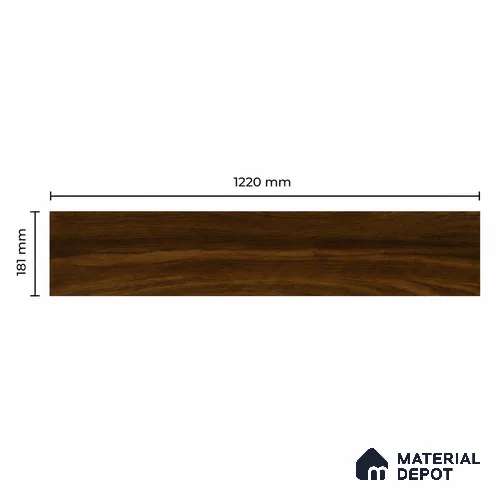 Dark Walnut Brown Matte Finish 4 ft x 7 inch - 5 mm SPC Flooring | SP 00129 | 15-Year Warranty Click-Lock DIY Installation | Suitable For Kitchen, Living Room & Bedroom