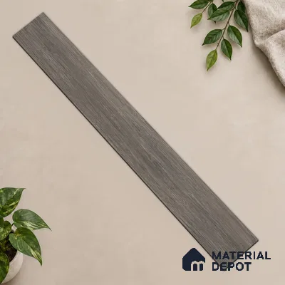 Ash Grey Matte Finish 4 ft x 7 inch - 5 mm SPC Flooring | SP 00124 | 15-Year Warranty Click-Lock DIY Installation | Suitable For Kitchen, Living Room & Bedroom