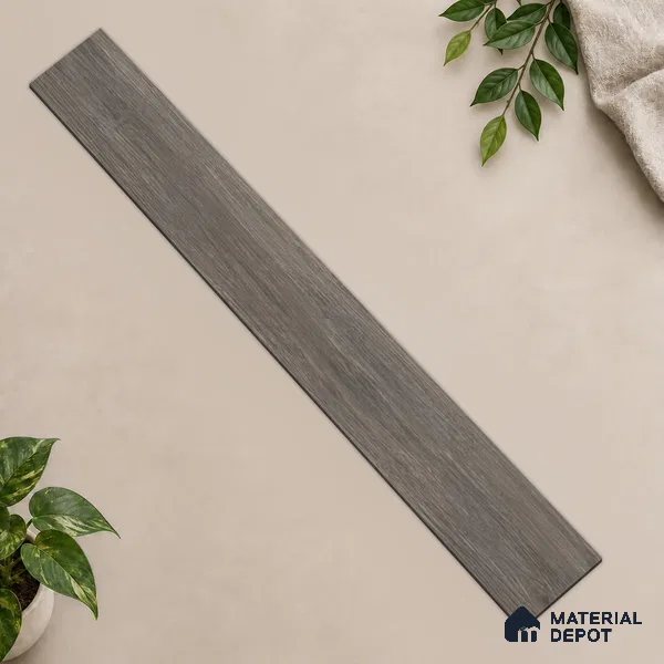 Ash Grey Matte Finish 4 ft x 7 inch - 5 mm SPC Flooring | SP 00124 | 15-Year Warranty Click-Lock DIY Installation | Suitable For Kitchen, Living Room & Bedroom