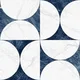 Navy Blue and Marble White