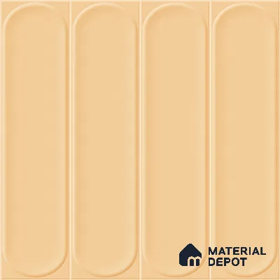 Faux Subway Wall Tile TL 11332 Amber Flute 1 ft x 1 ft Ceramic Glossy Finish Tile - 10 mm | Suitable For Bathroom, Dining Area, Kitchen Backsplash