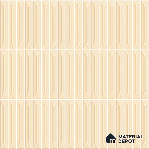 Faux Kitkat Subway Wall Tile TL 11309 Ivory Arrowline 1 ft x 1 ft Ceramic Glossy Finish Tile - 10 mm | Suitable For Bathroom, Dining Area, Kitchen Backsplash
